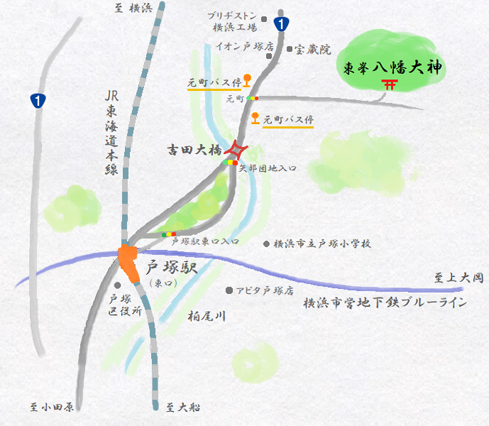 東峯八幡大神地図
